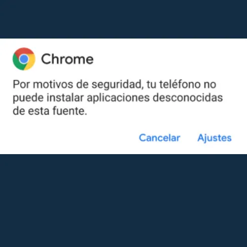 Instalación desde fuentes desconocidas