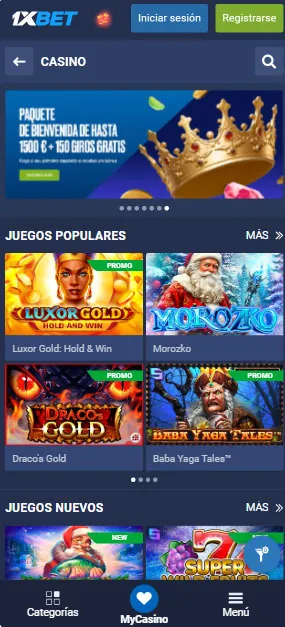Capturas 1xbet casino