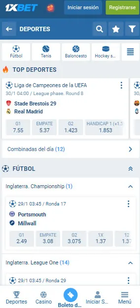 Capturas 1xbet apuestas deportivas
